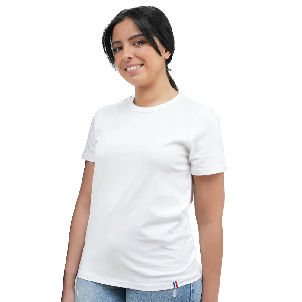 Lire la suite à propos de l’article JEANETTE_T-shirt col rond femme colletage